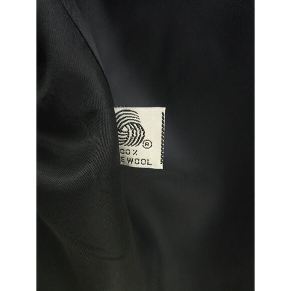 Jones New York Women's 100% Wool Plaid Dark‎ Academia Blazer Jacket Red Blue 10 - Picture 5 of 12